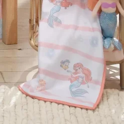 Lambs u0026 Ivy Disney Princess|Crib & Bed Sheets*Lambs & Ivy - Bedtime Originals Disney Baby The Little Mermaid White Baby Blanket, Ariel