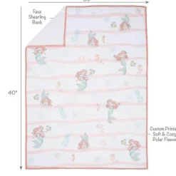 Lambs u0026 Ivy Disney Princess|Crib & Bed Sheets*Lambs & Ivy - Bedtime Originals Disney Baby The Little Mermaid White Baby Blanket, Ariel