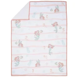 Lambs u0026 Ivy Disney Princess|Crib & Bed Sheets*Lambs & Ivy - Bedtime Originals Disney Baby The Little Mermaid White Baby Blanket, Ariel