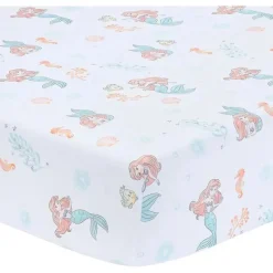 Lambs u0026 Ivy Disney Princess|Crib & Bed Sheets*Lambs & Ivy - Bedtime Originals Disney Baby The Little Mermaid White Fitted Crib Sheet, Ariel