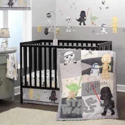 Lambs u0026 Ivy Star Wars|Bedding Sets*Lambs & Ivy - Classic 3Pk Baby Crib Bedding Set, Yoda/Darth Vader