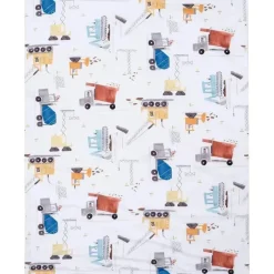 Lambs u0026 Ivy Blankets & Quilts*Lambs & Ivy - Construction Zone White Cozy Fleece Trucks Baby Blanket