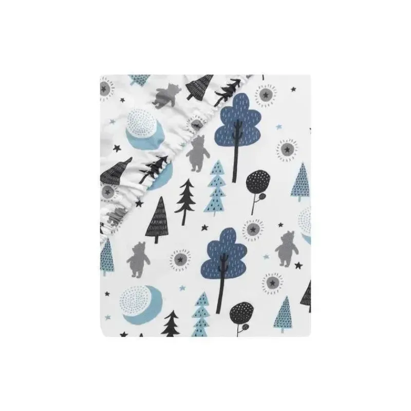 Lambs u0026 Ivy Crib & Bed Sheets*Lambs & Ivy - Disney Baby Forever Pooh White/Blue Bear Fitted Crib Sheet