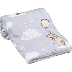 Lambs u0026 Ivy Blankets & Quilts*Lambs & Ivy - Disney Hunny Bear Winnie The Pooh Gray Soft Sherpa Baby Blanket