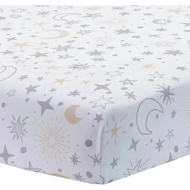 Lambs u0026 Ivy Crib & Bed Sheets*Lambs & Ivy - Goodnight Moon Fitted Crib Sheet, Moon/Stars