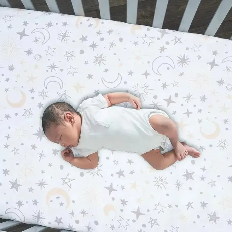 Lambs u0026 Ivy Crib & Bed Sheets*Lambs & Ivy - Goodnight Moon Fitted Crib Sheet, Moon/Stars