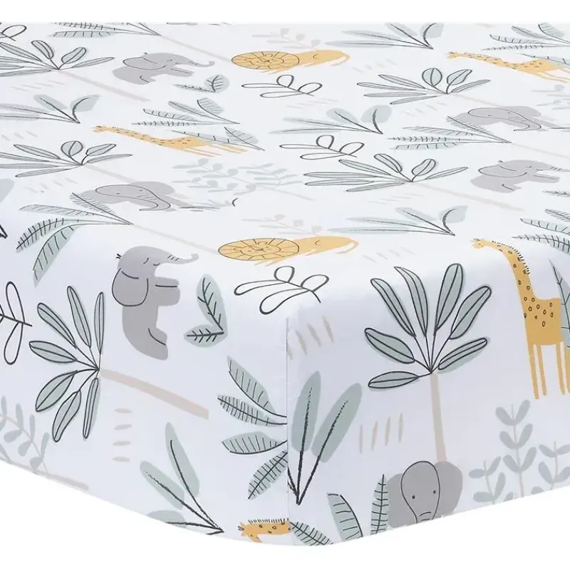 Lambs u0026 Ivy Crib & Bed Sheets*Lambs & Ivy - Jungle Adventure Sheet