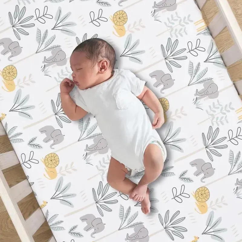 Lambs u0026 Ivy Crib & Bed Sheets*Lambs & Ivy - Jungle Adventure Sheet