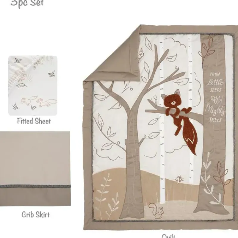 Lambs u0026 Ivy Bedding Sets*Lambs & Ivy - 3-Piece Bedding Set, Treetop Fox Woodland Tree