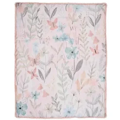 Lambs u0026 Ivy Crib & Bed Sheets*Lambs & Ivy - 3Pk Baby Blooms Pink Floral/Butterfly Baby Crib Bedding Set