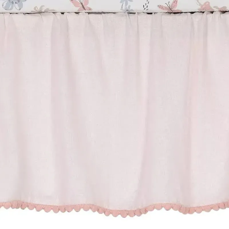 Lambs u0026 Ivy Crib & Bed Sheets*Lambs & Ivy - 3Pk Baby Blooms Pink Floral/Butterfly Baby Crib Bedding Set