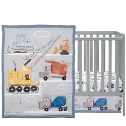 Lambs u0026 Ivy Bedding Sets*Lambs & Ivy - 3Pk Construction Zone Trucks Nursery Baby Crib Bedding Set
