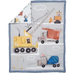 Lambs u0026 Ivy Bedding Sets*Lambs & Ivy - 3Pk Construction Zone Trucks Nursery Baby Crib Bedding Set