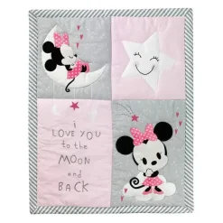 Lambs u0026 Ivy Mickey & Minnie|Bedding Sets*Lambs & Ivy - 4Pk Disney Baby Minnie Mouse Nursery Crib Bedding Set, Pink