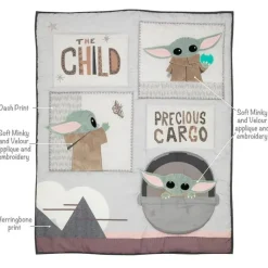 Lambs u0026 Ivy Star Wars*Lambs & Ivy - 3Pk Star Wars The Child Baby Yoda Baby Crib Bedding Set