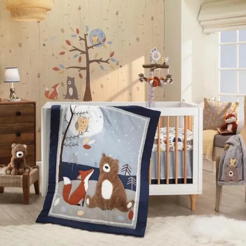 Lambs u0026 Ivy Blankets & Quilts*Lambs & Ivy - Sierra Sky Grey Bear/Owl Soft Fleece Baby Blanket