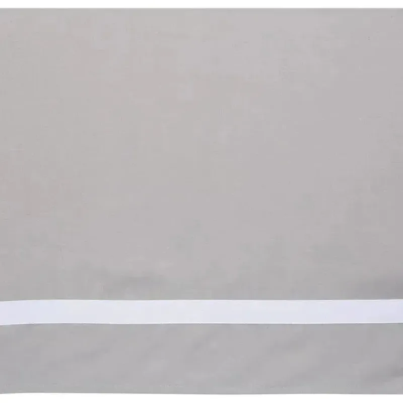 Lambs u0026 Ivy Crib & Bed Sheets*Lambs & Ivy - Signature Gray Linen with White Trim 4-Sided Crib Skirt