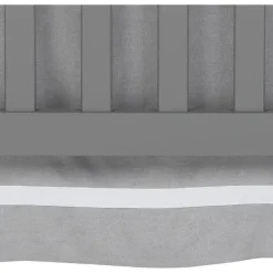 Lambs u0026 Ivy Crib & Bed Sheets*Lambs & Ivy - Signature Gray Linen with White Trim 4-Sided Crib Skirt