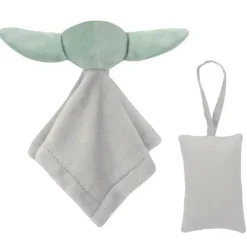 Lambs u0026 Ivy Star Wars|Lovies, Security Blankets & Blankies*Lambs & Ivy - The Child Baby Yoda Security Blanket & Door Pillow Set