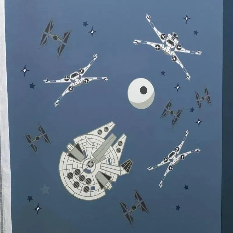Lambs u0026 Ivy Star Wars*Lambs & Ivy - Wall Decal, Stars Wars Millennium Falcon Tie Fighters