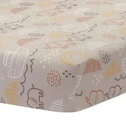 Lambs u0026 Ivy Crib & Bed Sheets*Lambs & Ivy Baby Noah Taupe Fitted Crib Sheet