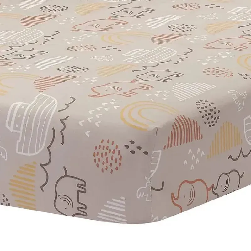 Lambs u0026 Ivy Crib & Bed Sheets*Lambs & Ivy Baby Noah Taupe Fitted Crib Sheet