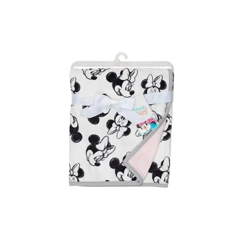 Lambs u0026 Ivy Blankets & Quilts*Lambs & Ivy Black & White Minnie Mouse Baby Blanket