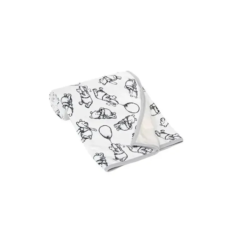 Lambs u0026 Ivy Blankets & Quilts*Lambs & Ivy Black & White Winnie The Pooh Baby Blanket
