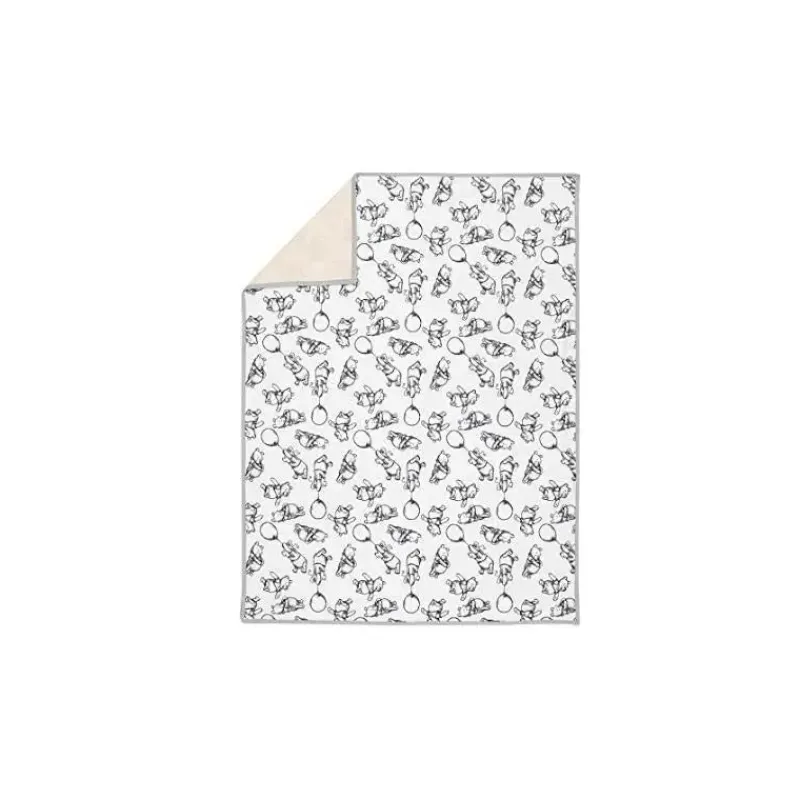 Lambs u0026 Ivy Blankets & Quilts*Lambs & Ivy Black & White Winnie The Pooh Baby Blanket