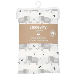 Lambs u0026 Ivy Crib & Bed Sheets*Lambs & Ivy Elephant Crib Sheet