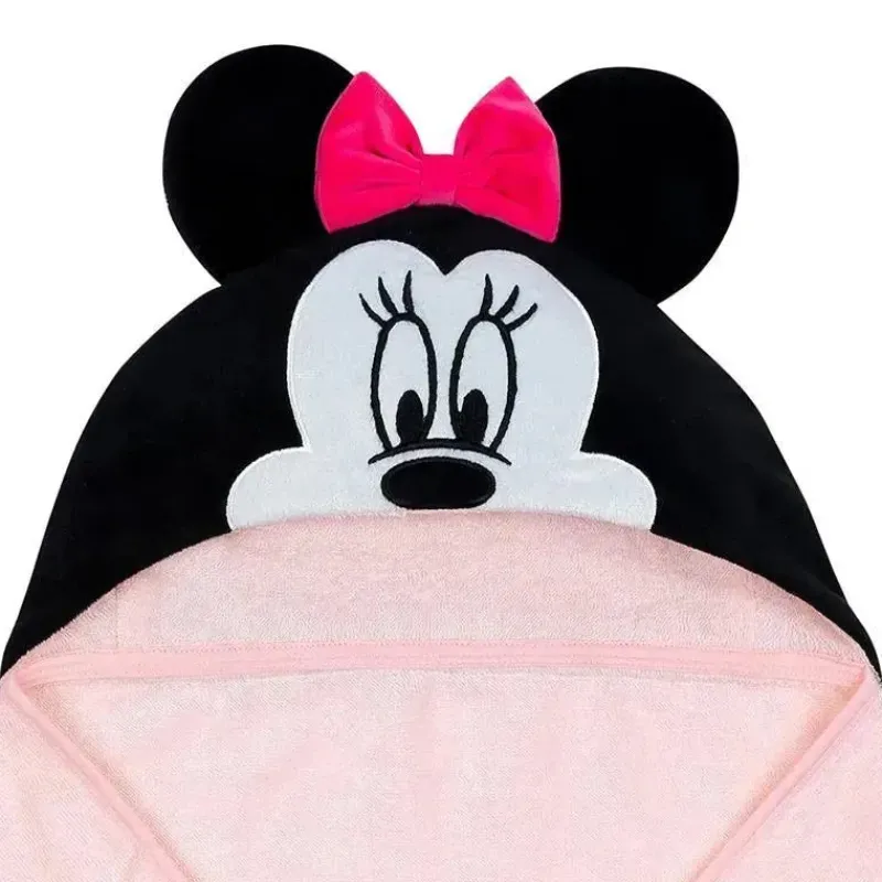 Lambs u0026 Ivy Mickey & Minnie|Baby Bath Towels*Lambs & Ivy Hooded Baby Bath Towel, Minnie Mouse