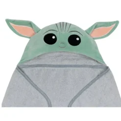 Lambs u0026 Ivy Star Wars|Baby Bath Towels*Lambs & Ivy Hooded Baby Bath Towel, The Child Yoda