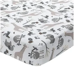 Lambs u0026 Ivy Crib & Bed Sheets*Lambs & Ivy Jungle Baby Crib Fitted Sheet