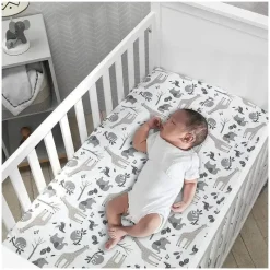 Lambs u0026 Ivy Crib & Bed Sheets*Lambs & Ivy Jungle Baby Crib Fitted Sheet