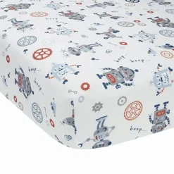 Lambs u0026 Ivy Crib & Bed Sheets*Lambs & Ivy Robbie Robot Crib Sheet