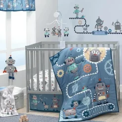Lambs u0026 Ivy Crib & Bed Sheets*Lambs & Ivy Robbie Robot Crib Sheet