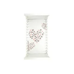 Lambs u0026 Ivy Crib & Bed Sheets*Lambs & Ivy Signature Heart To Heart Pink/White Fitted Crib Sheet