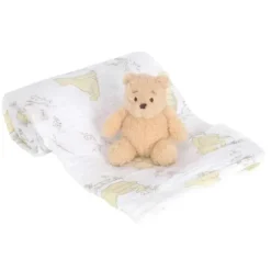Lambs u0026 Ivy Swaddles & Wearable Blankets*Lambs & Ivy Swaddle Blanket & Plush Toy Gift Set, Winnie The Pooh
