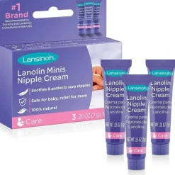 Lansinoh Diaper Rash*- Lanolin Nipple Cream for Nursing, 3 Mini Tubes/0.75oz