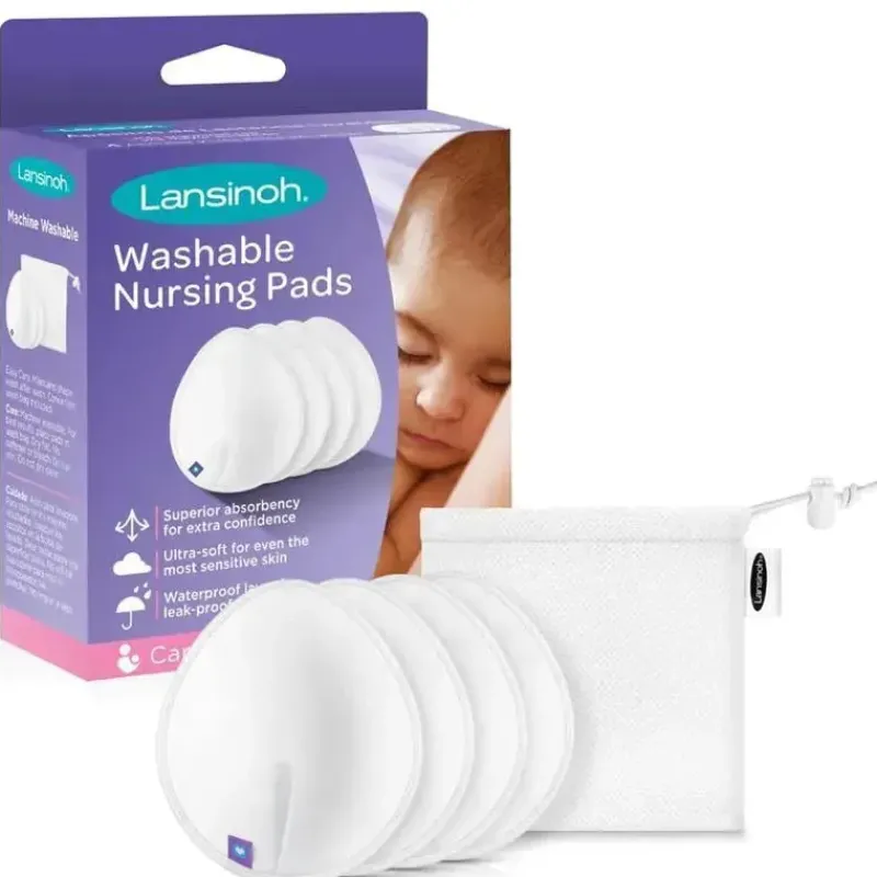 Lansinoh Nursing Pads*- 4Pk Reusable Nursing Pads for Breastfeeding Moms