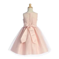 Lito Children's Wear Dresses|Baby Dresses & Skirts*Lito - Baby Girl Lace And Tulle Dess, Light Pink