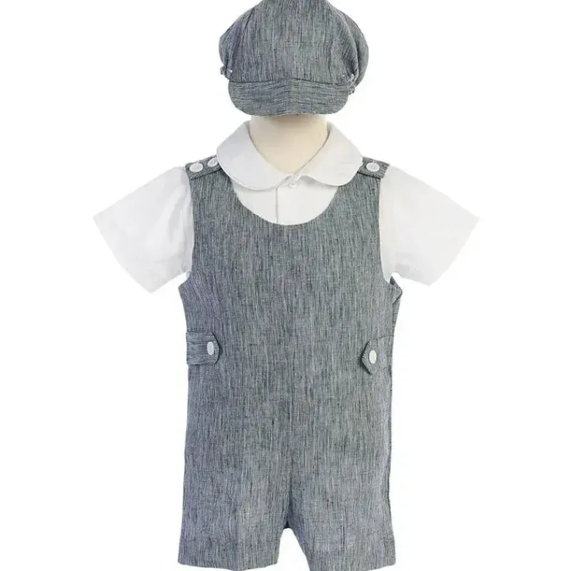 Lito Children's Wear Dresswear*Lito - Cotton Linen Overall Set, Navy