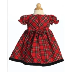 Lito Children's Wear Christmas Clothing*Lito - Plaid Christmas Dress Red, Green & Black