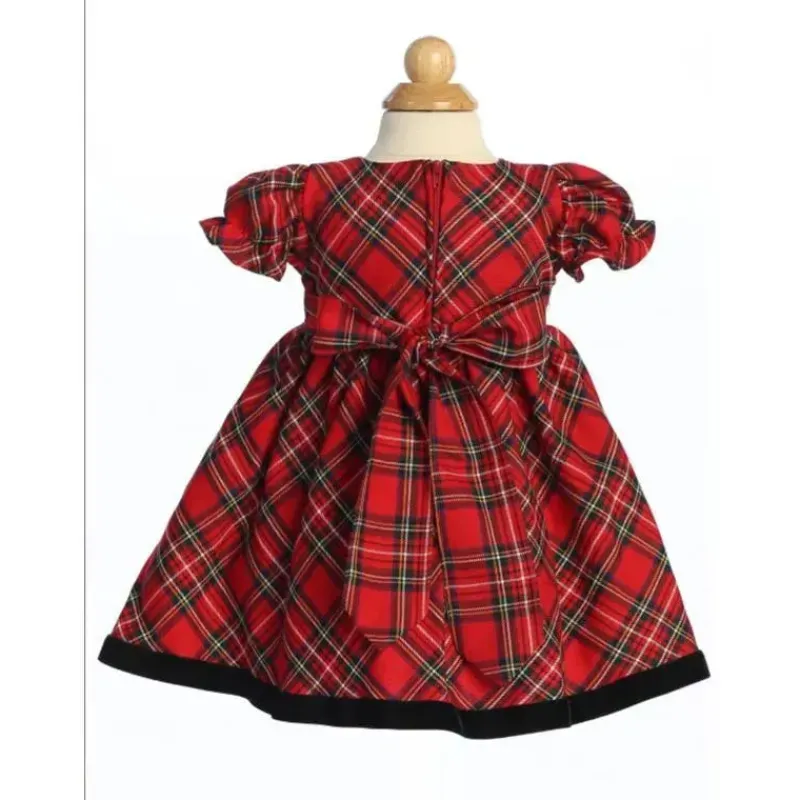 Lito Children's Wear Christmas Clothing*Lito - Plaid Christmas Dress Red, Green & Black