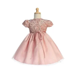 Lito Children's Wear Dresses|Baby Dresses & Skirts*Lito - Velvet With Sequins & Glitter Tulle, Light Pink