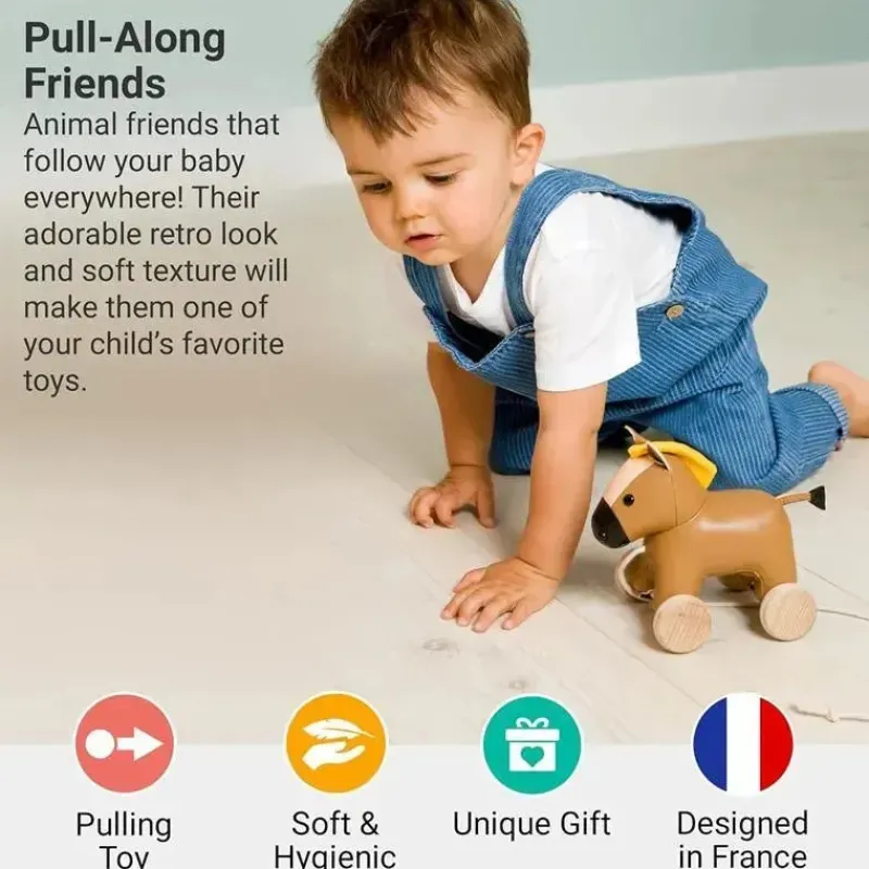 Little Big Friends Toys For 0-12 Months*- Pull Along Friends, Charles The Horse