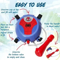 Little Kids Super Heroes|Water Toys*- Dsiney Water Backpacks, Spiderman