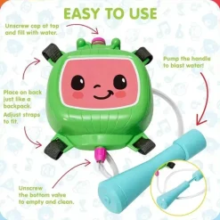 Little Kids Cocomelon|Water Toys*- Licensed Water Backpacks, Cocomelon