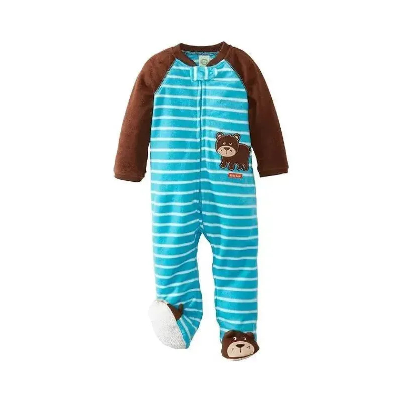 Little Me Baby Sleepwear*- Baby Boy Bear Blanket Fleece Brown