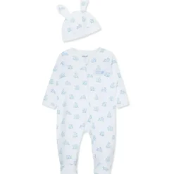 Little Me Easter|Baby Sleepwear*- Baby Boy Blue Bunny Footie & Hat